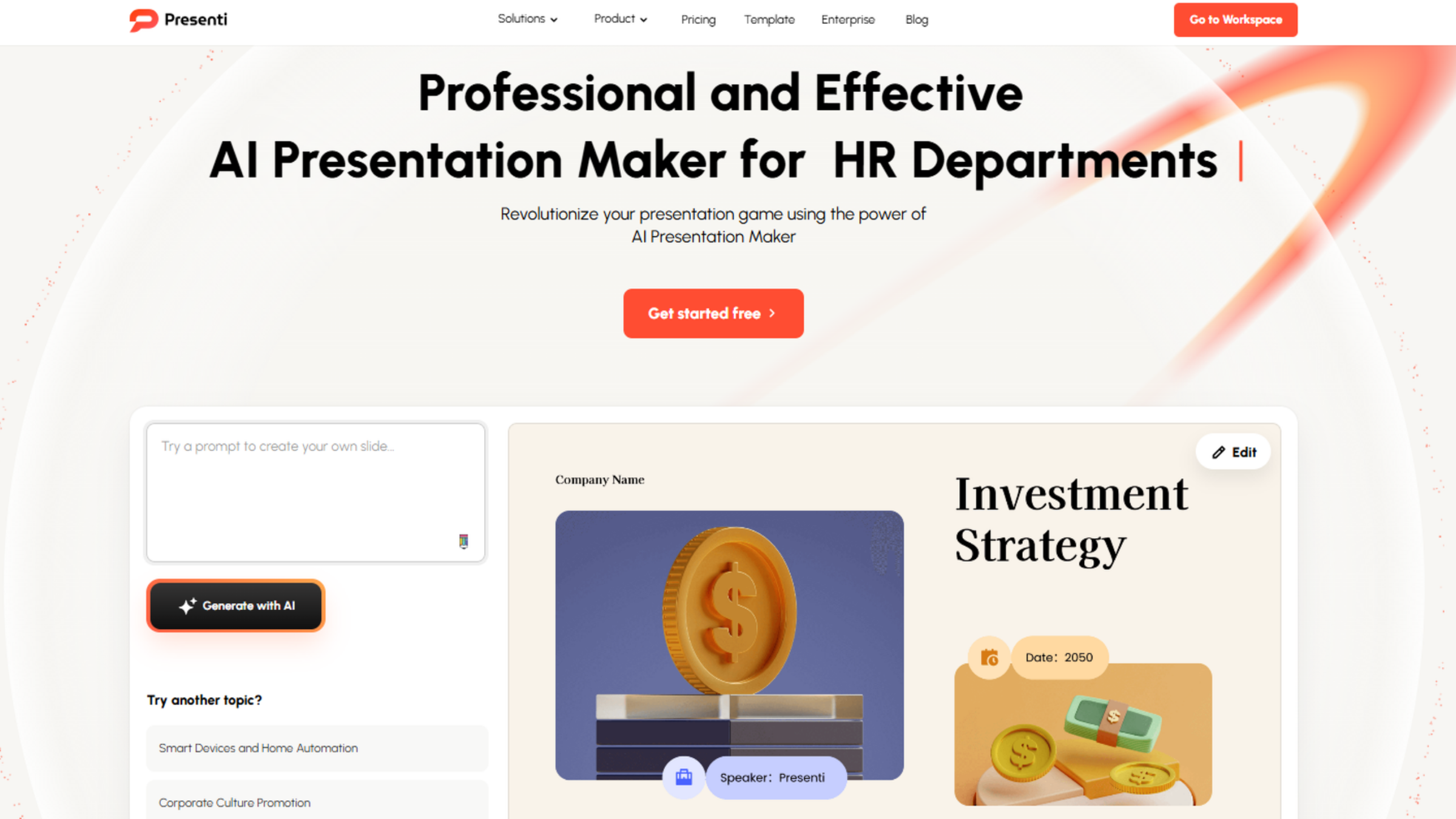 Professional and Effective  AI Presentation Maker 