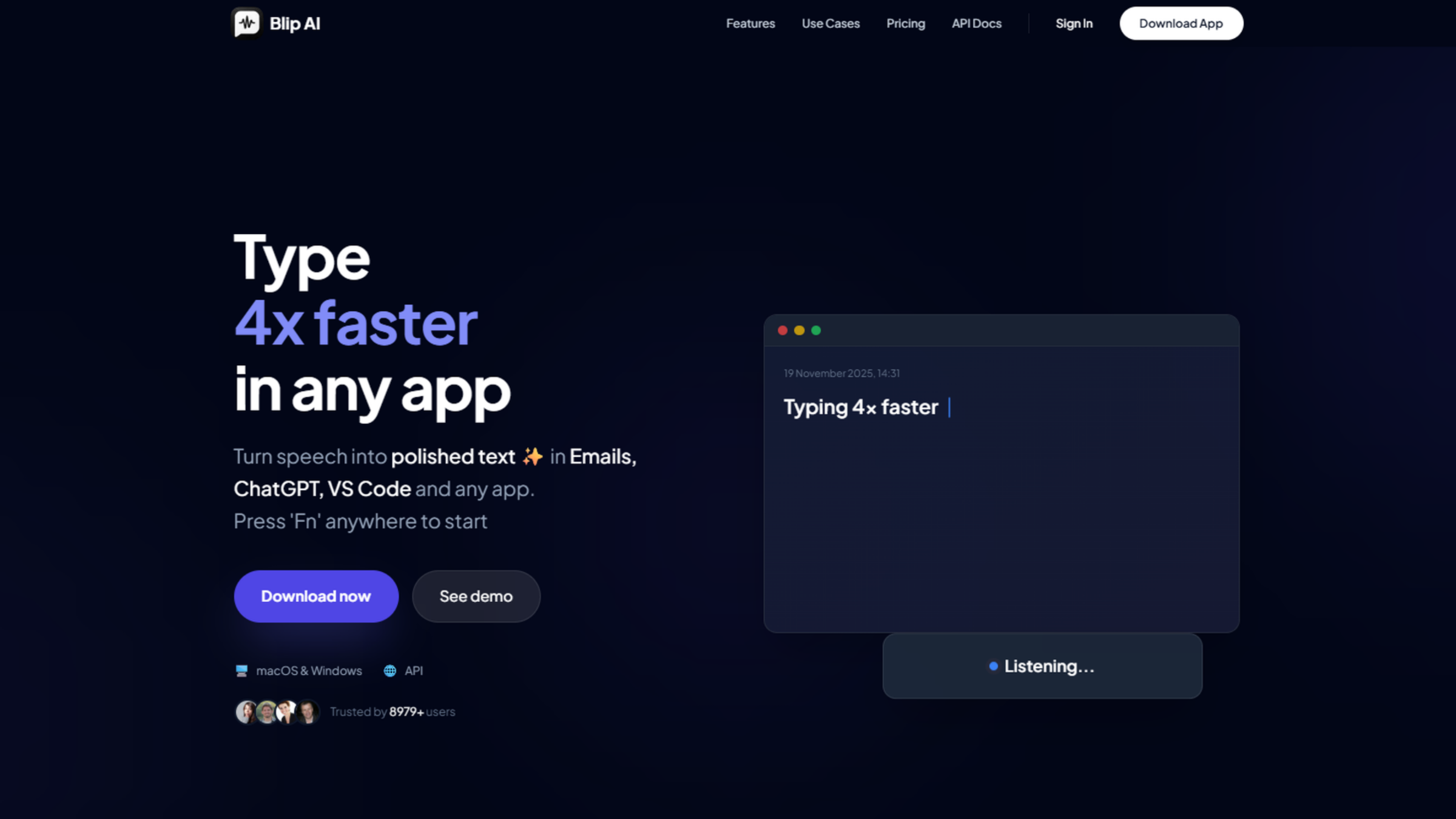 Turn speech into polished text 