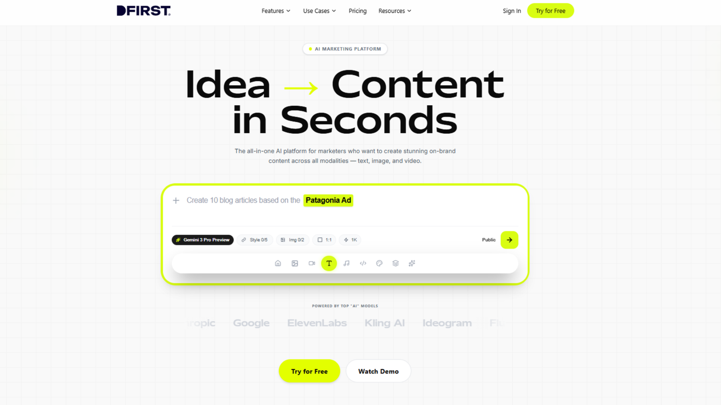 70+ AIs with one visual marketing 