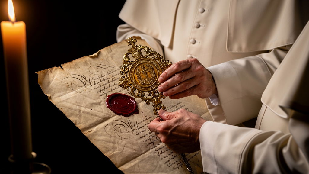 Papal seal on historic church document