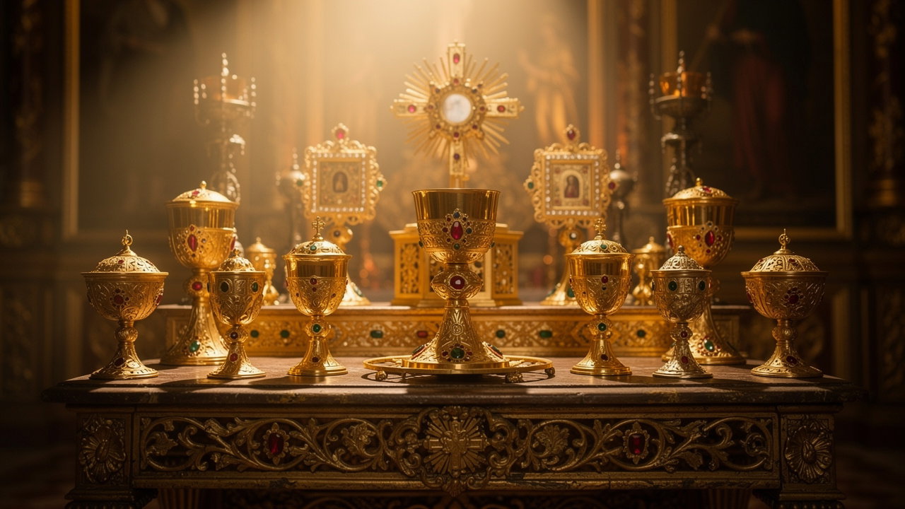 Sacred treasury representing spiritual merits and grace