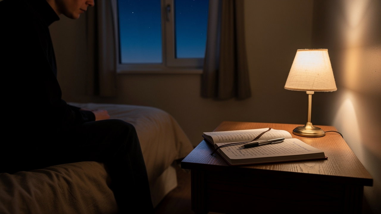 Peaceful evening reflection and prayer time