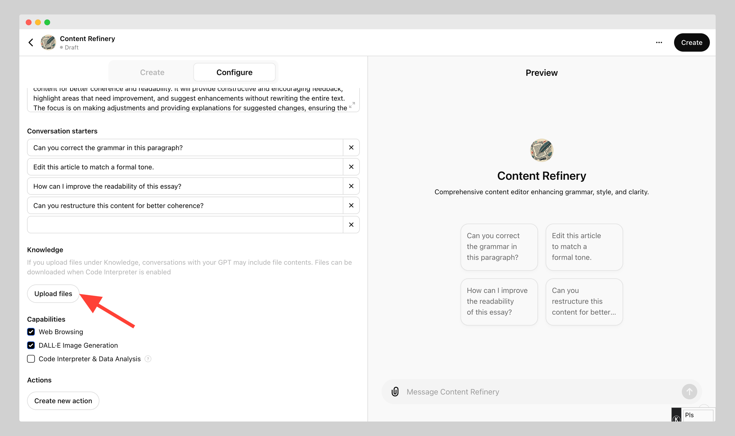 Configuring GPT Settings