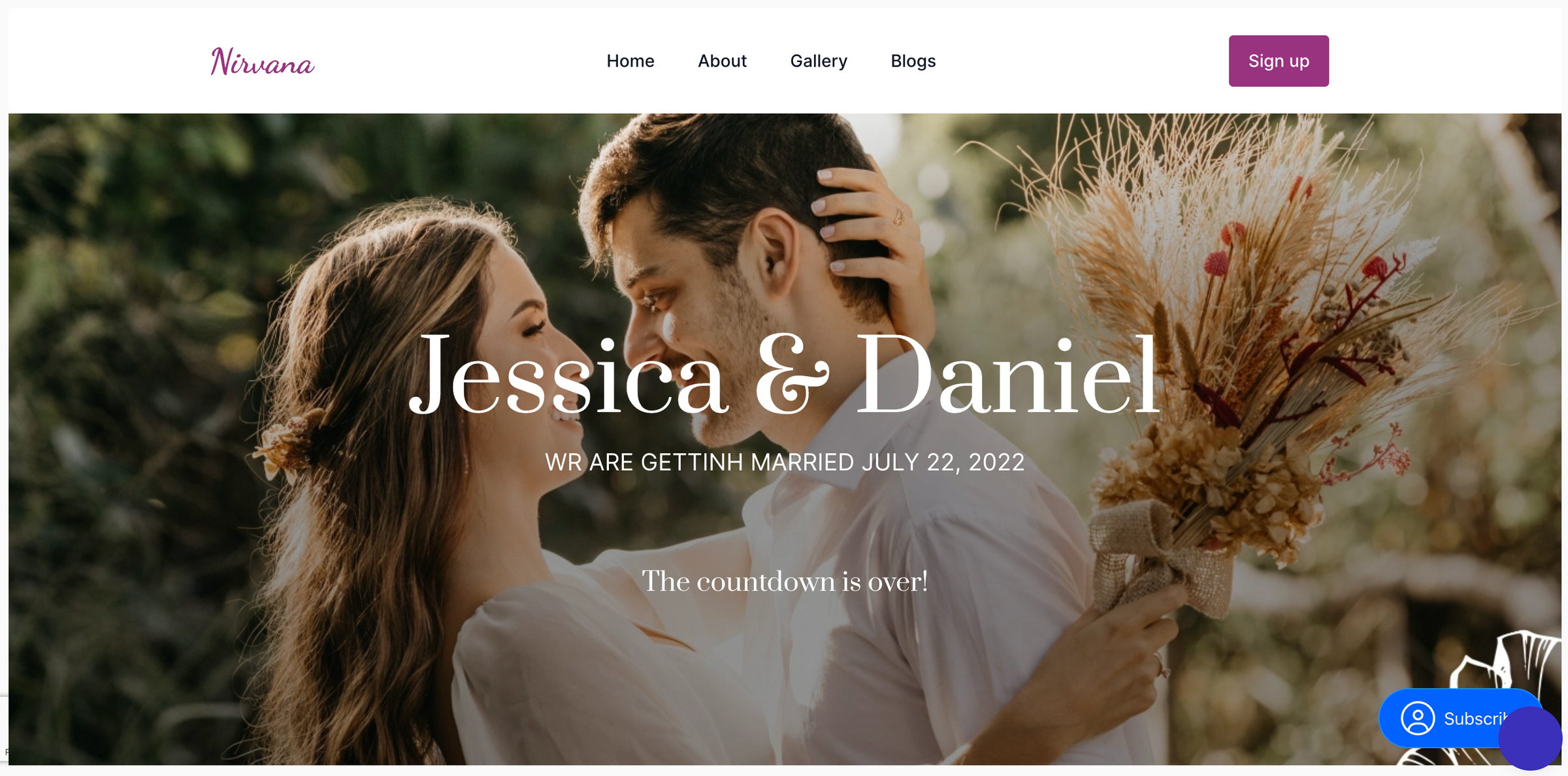 Best Wedding Website Template