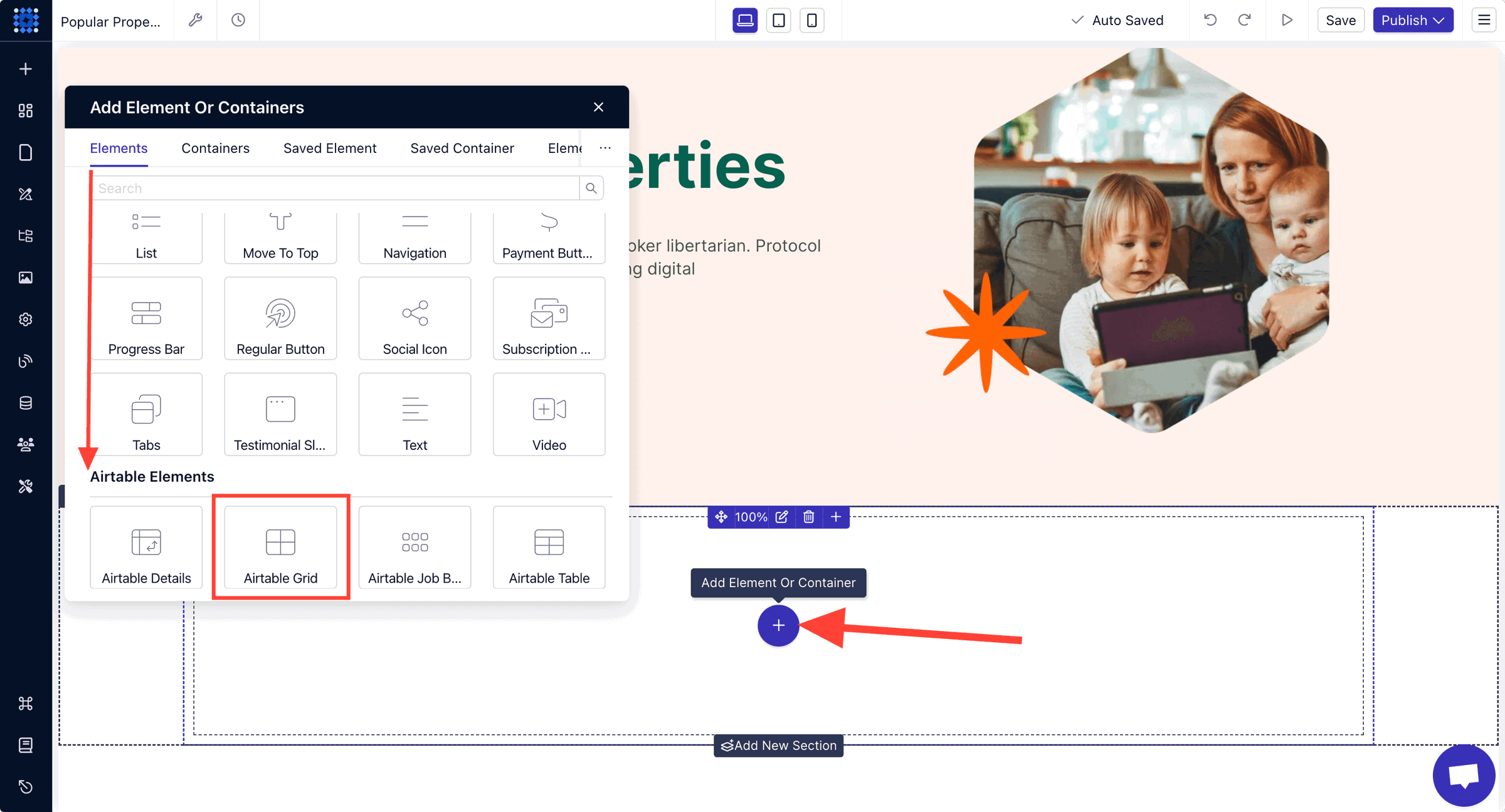 airtable ggrid element