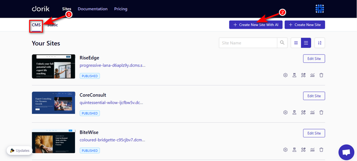 Create a Bakery Site with AI
