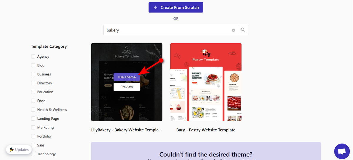 Bakery templates