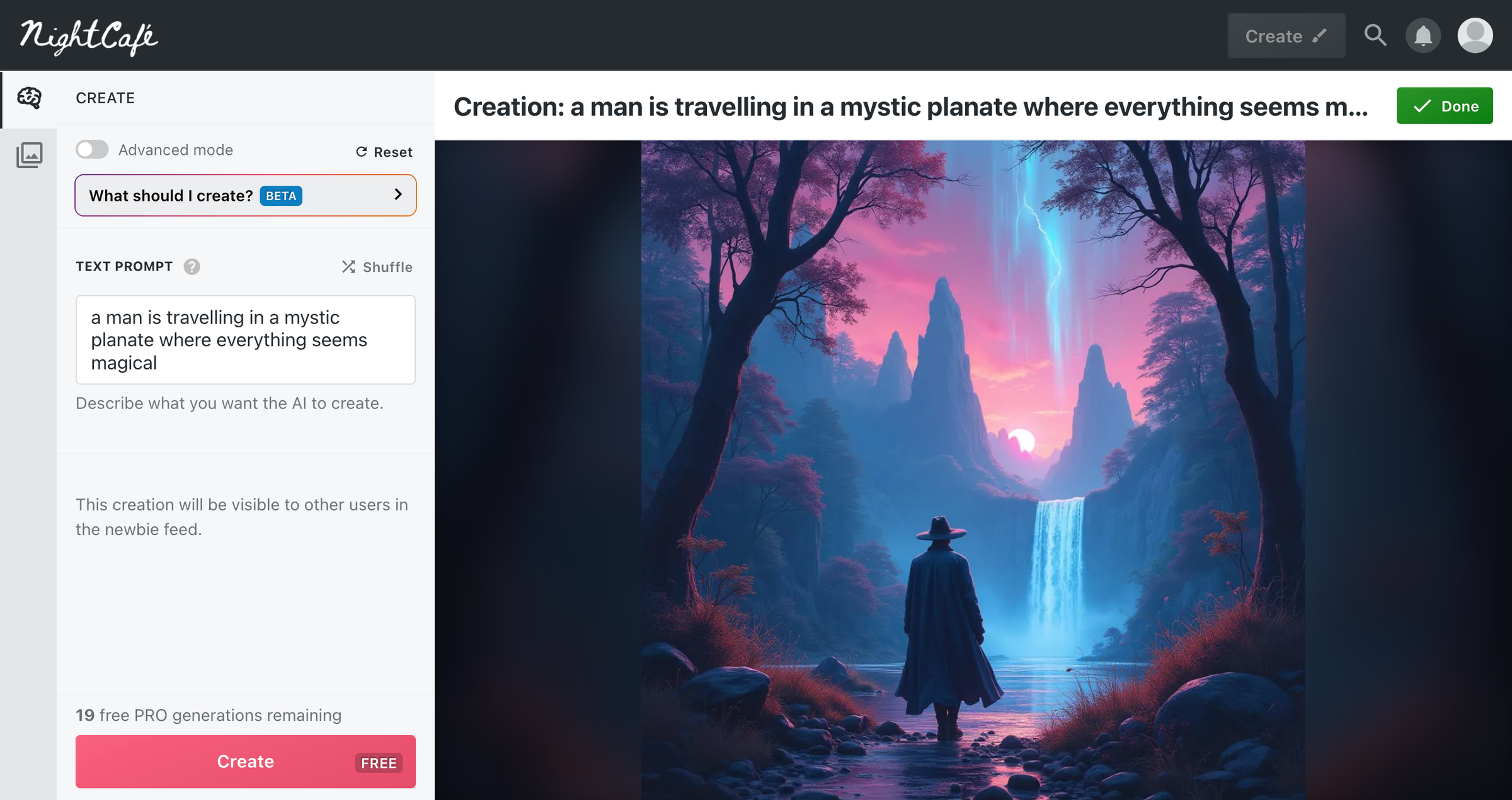 nightcafe ai image generator