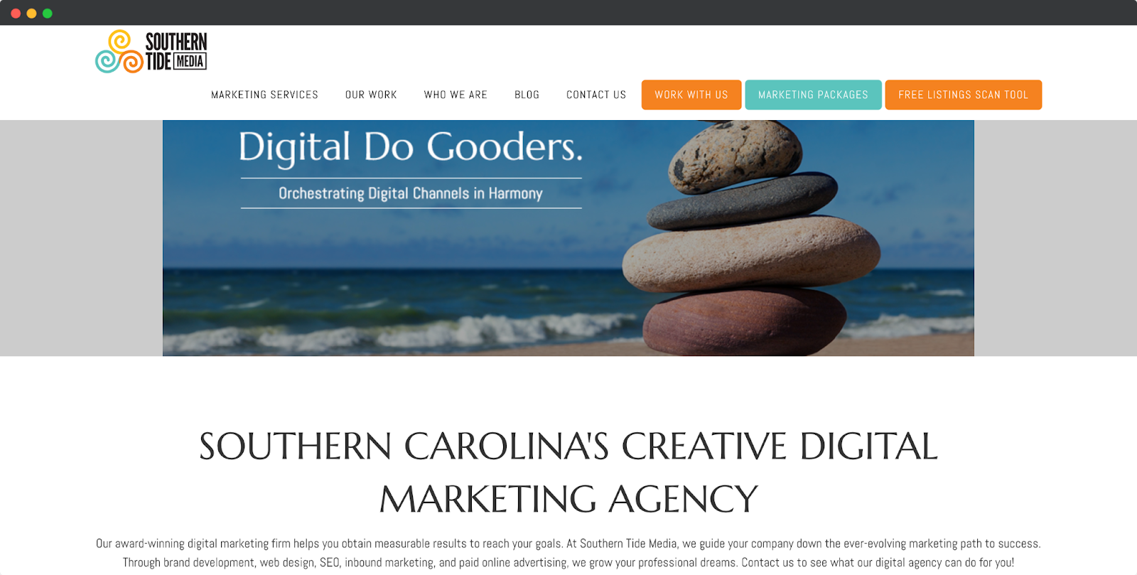 Southern Tide Media Homepage example