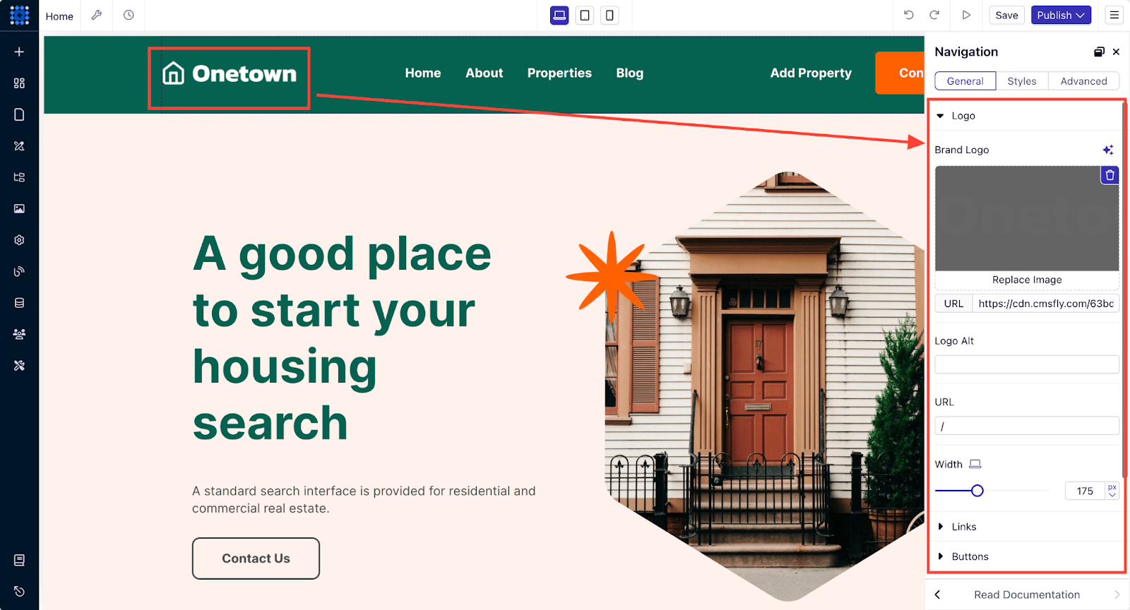 real estate website customization