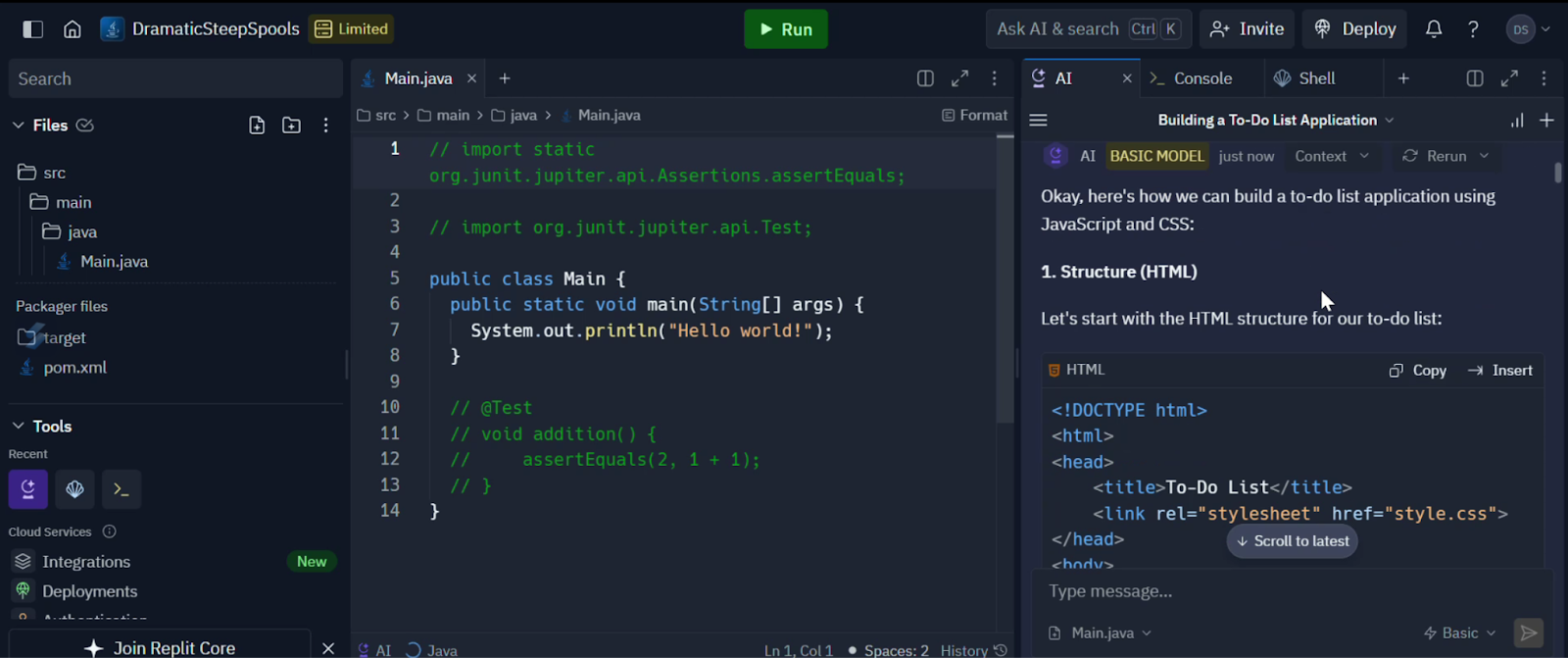 replit generated app