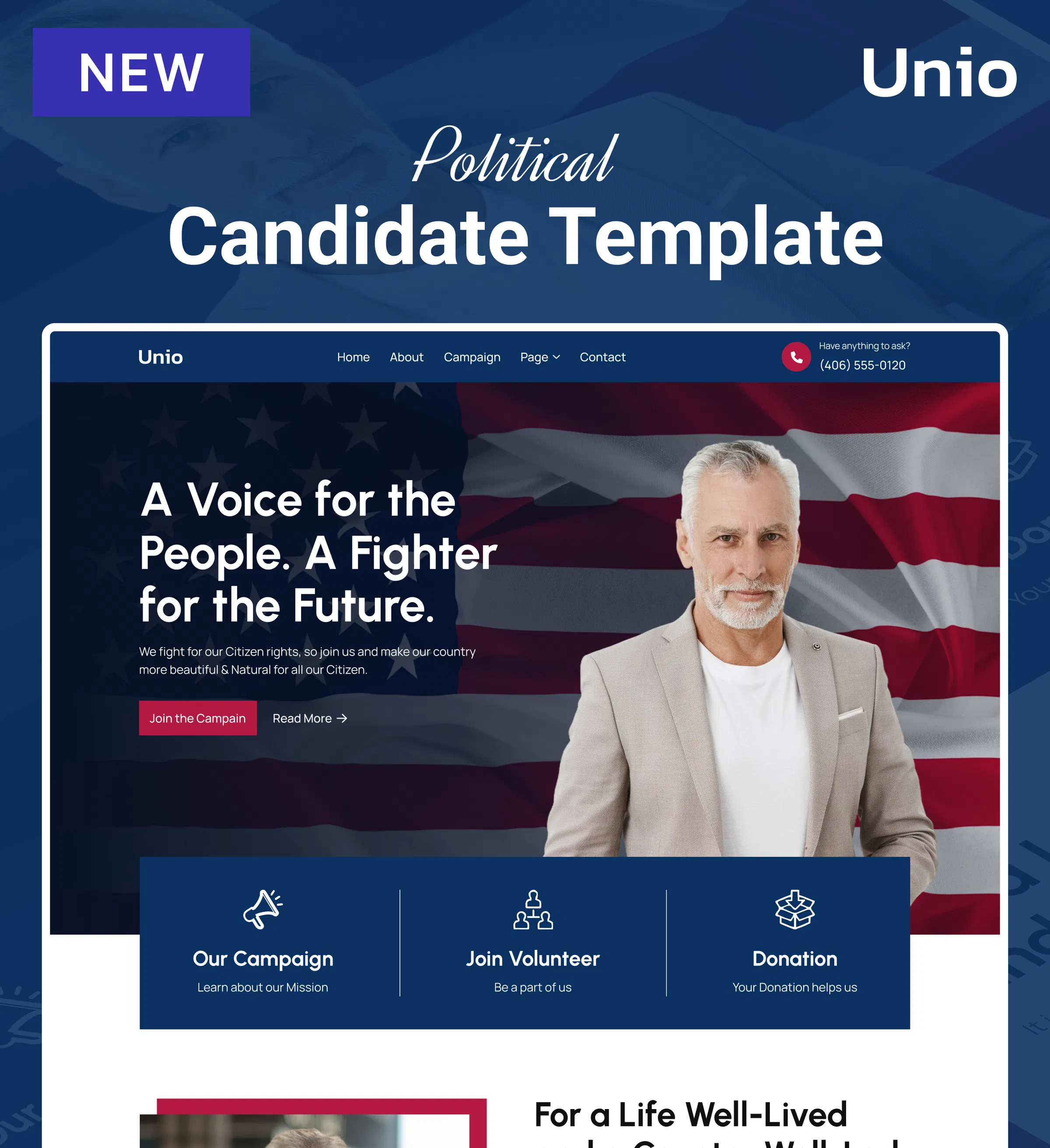 Political Candidate Website Template