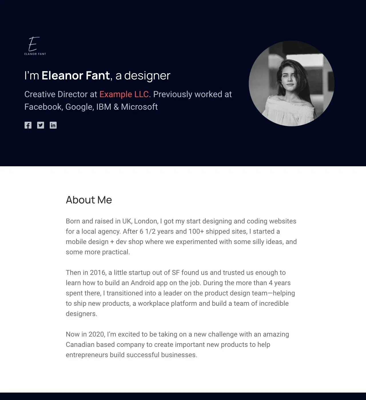 Personal Portfolio Website Template