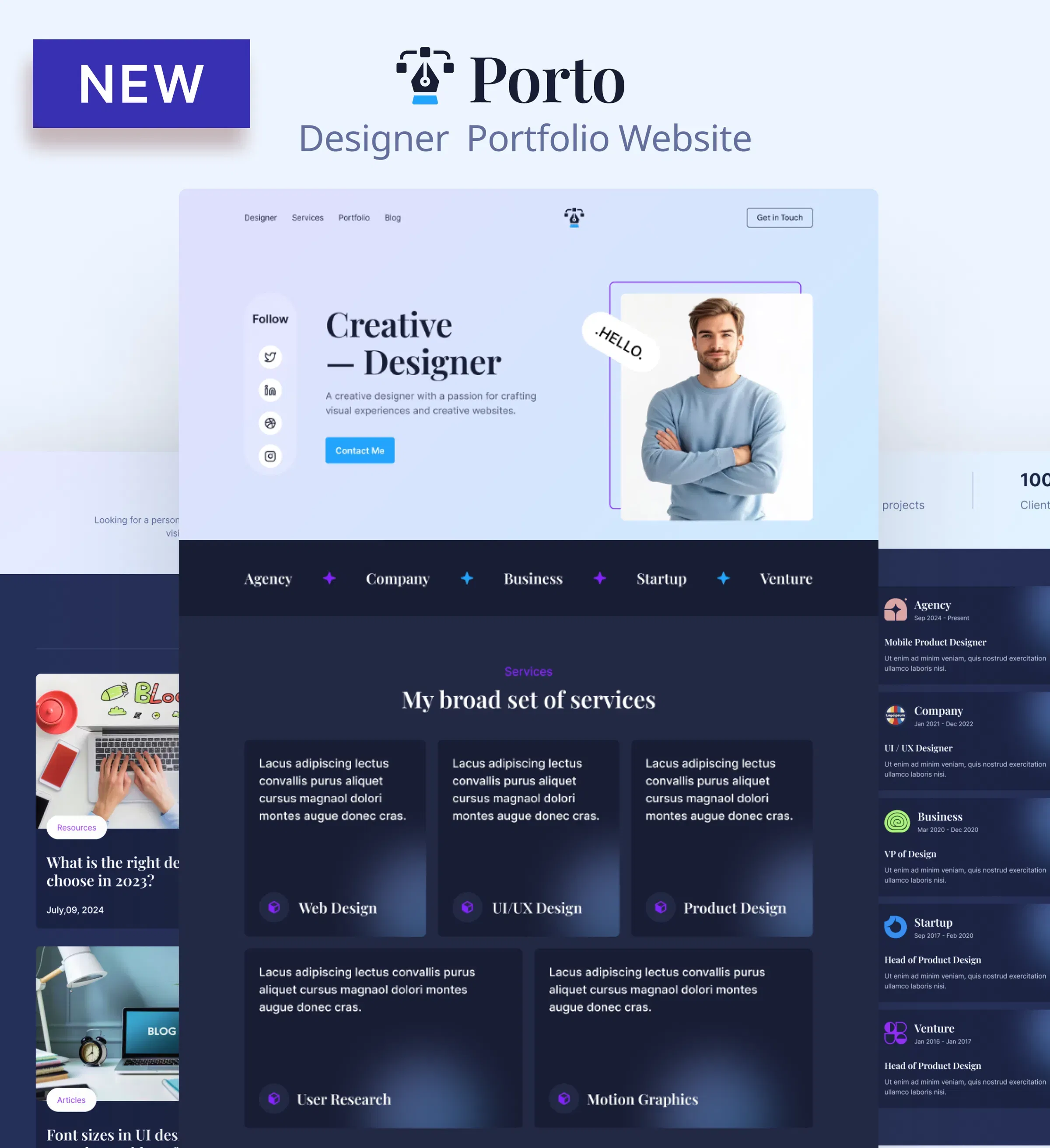 Designer Portfolio Website Template