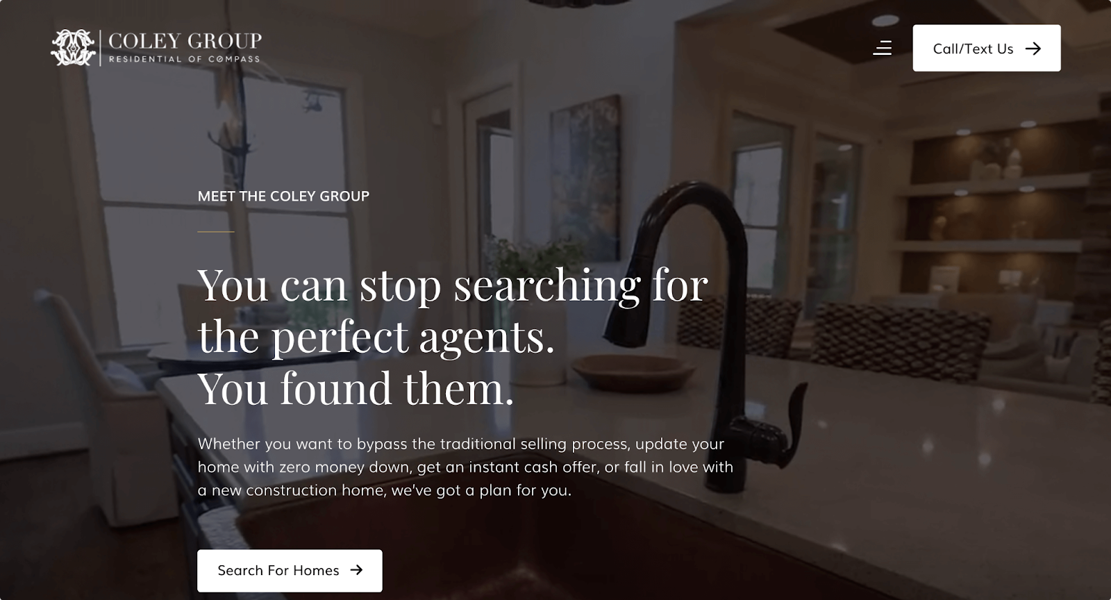 the coley group real estate website example