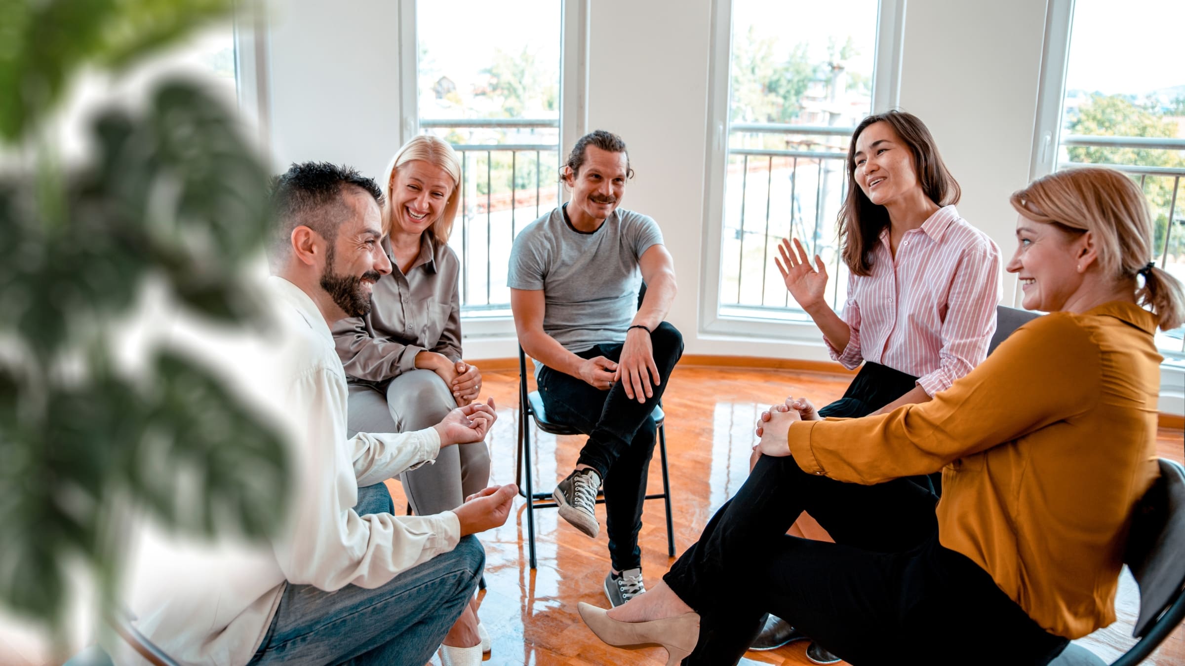A group therapy session.