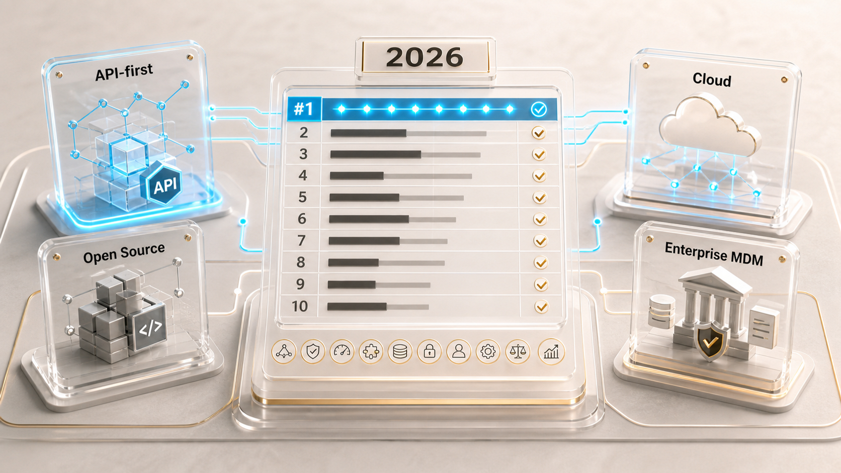 Ranked identity-resolution platform matrix comparing API-first, open-source, cloud and enterprise MDM approaches for 2026.