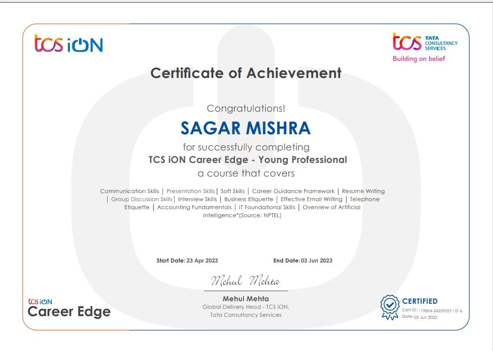 TCS young professional