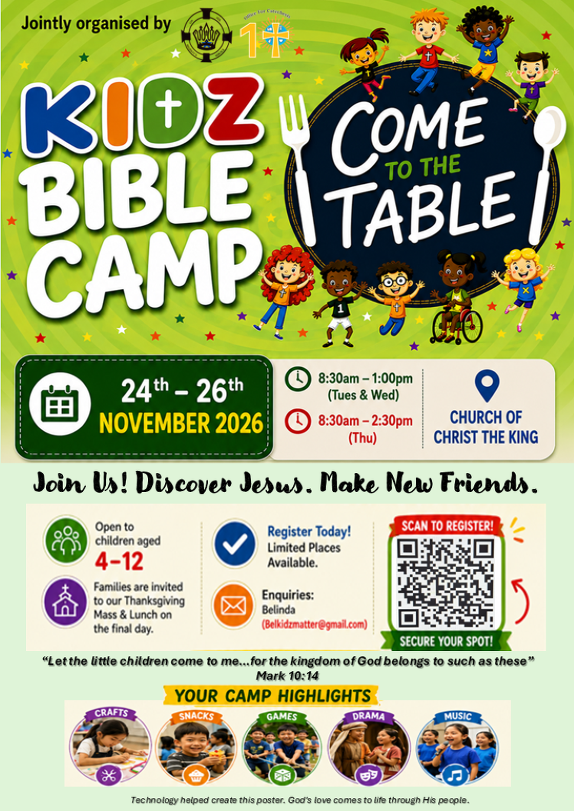 KidZ Bible Camp - Come to the Table