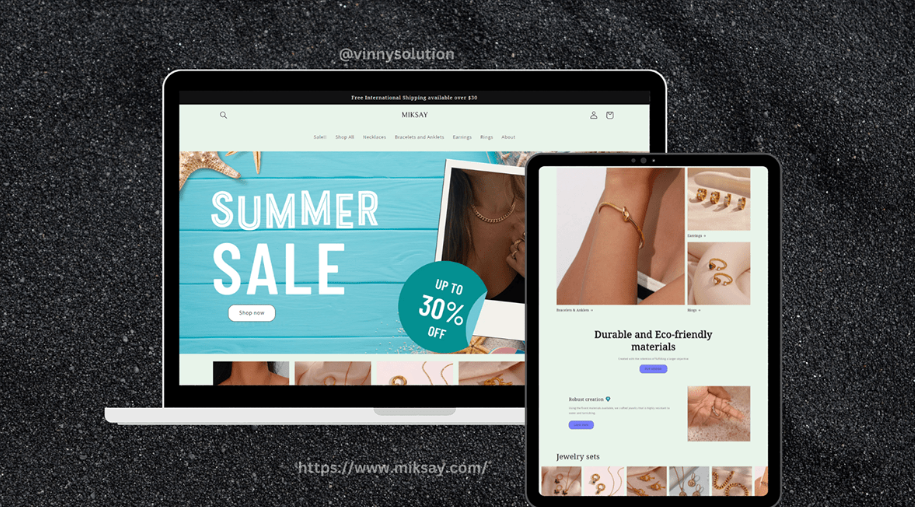 Shopify website