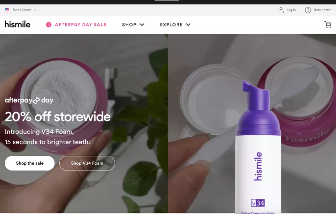 Shopify website