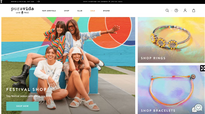 Shopify website