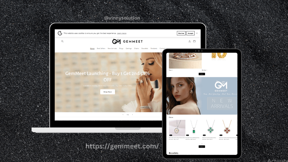 Shopify website