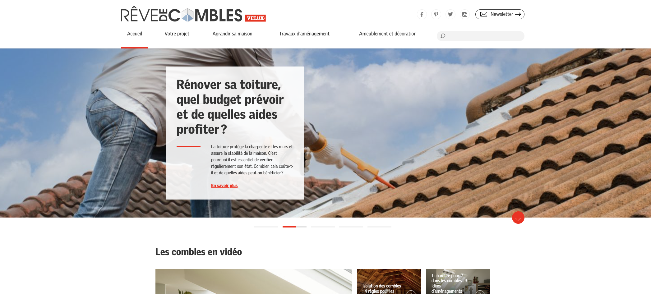 Stratégie SEO mise en place pour Velux, par Editorialink, avec le site “Rêve de combles”