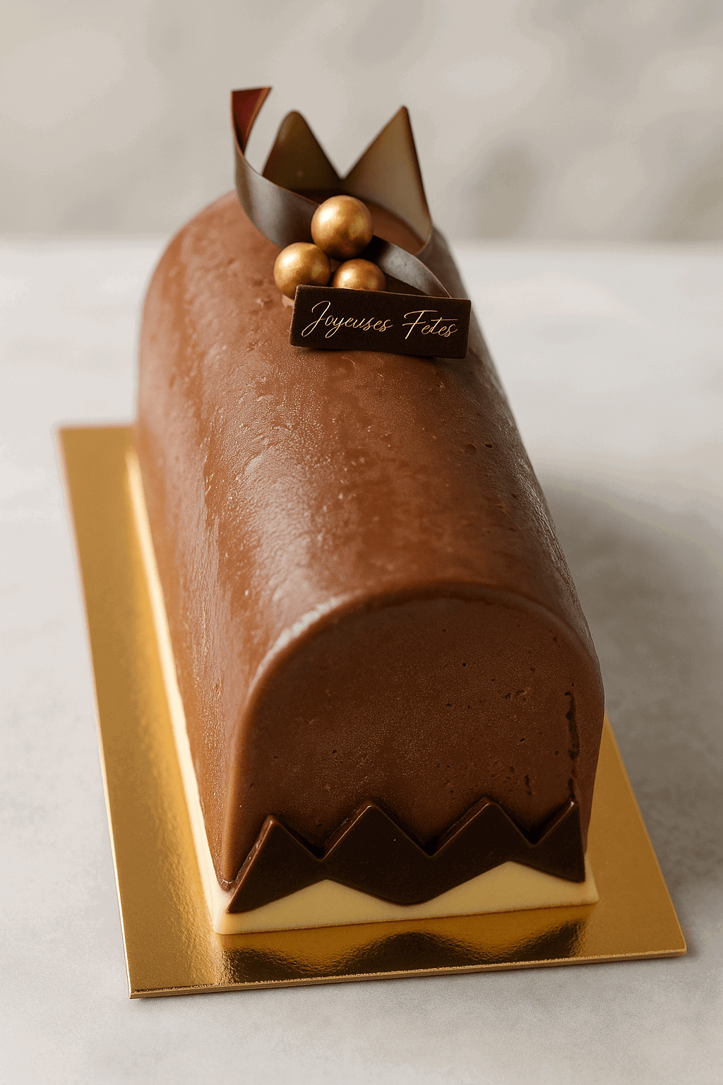 Buche de Noël glacée
