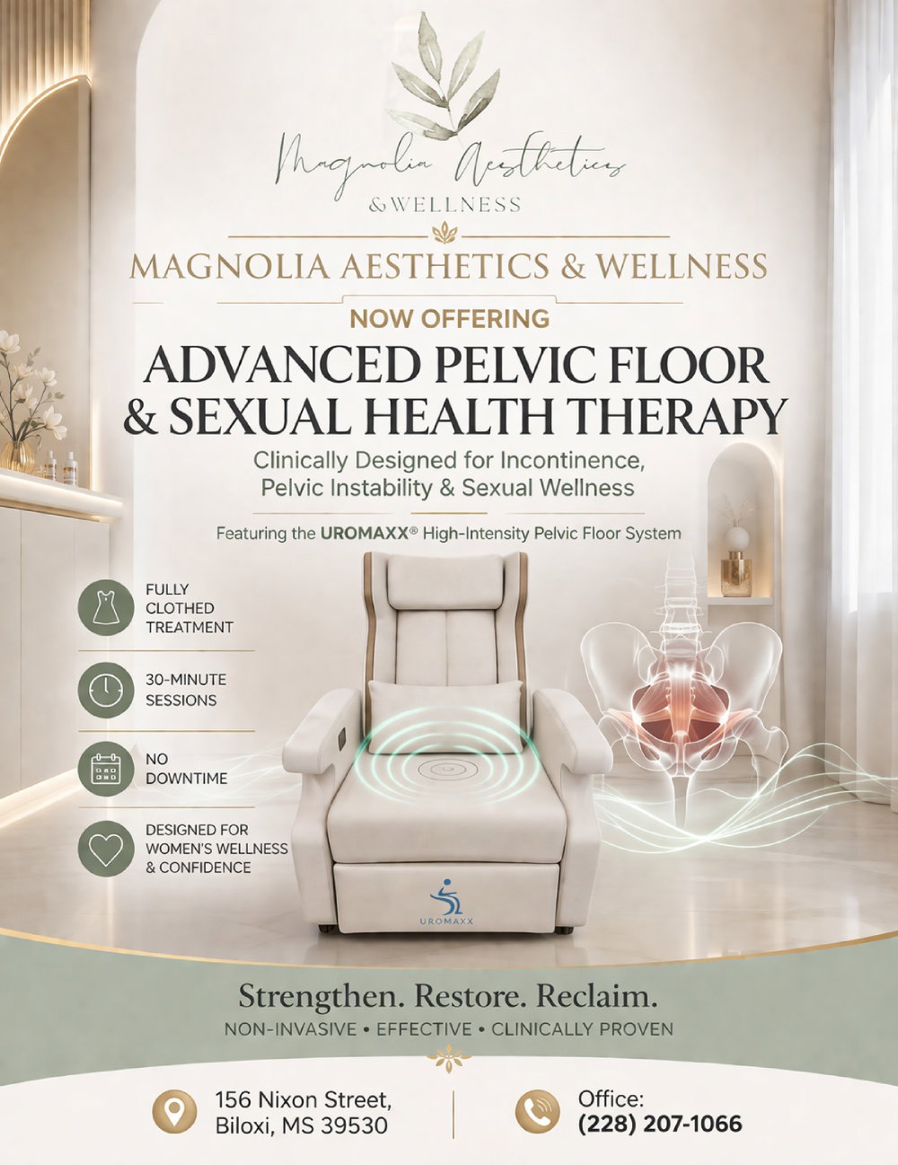 advanced pelvic floor & sexual health therapy at MAgnolia Aesthetics & Wellness