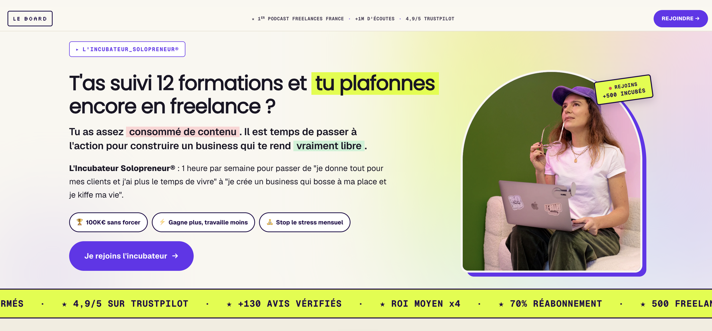 Page après — pro et à la marque