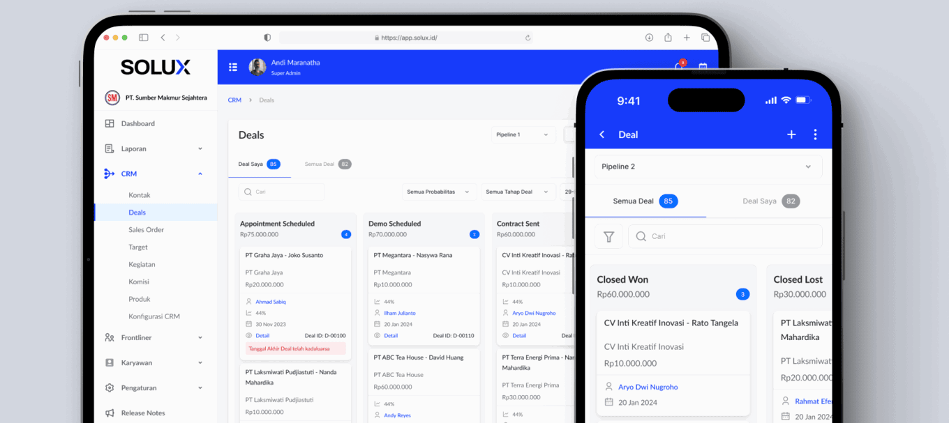 Solusi 1 - SOLUX Sales Pipeline