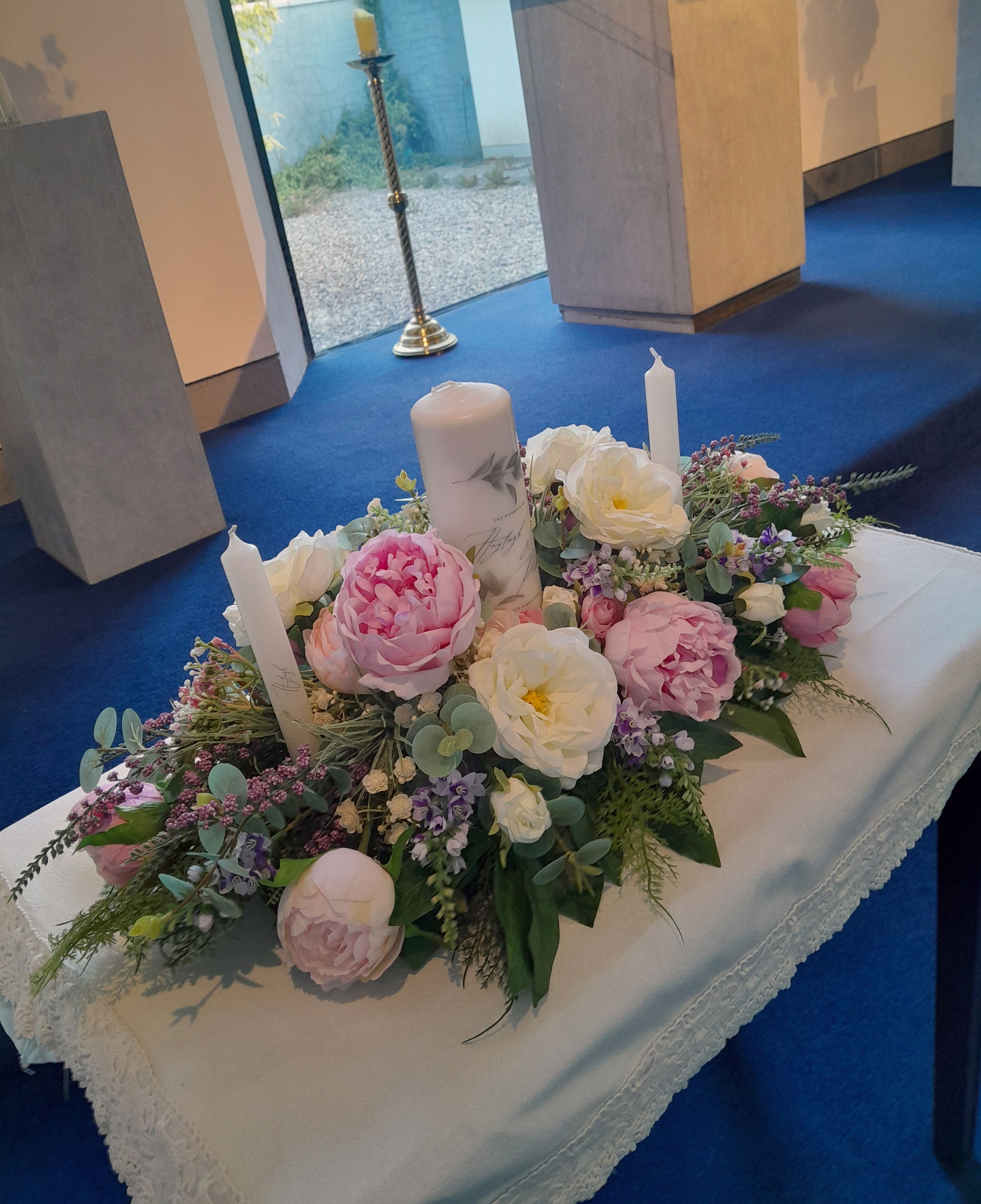 Unity Arrangement Wedding Pastel Florals