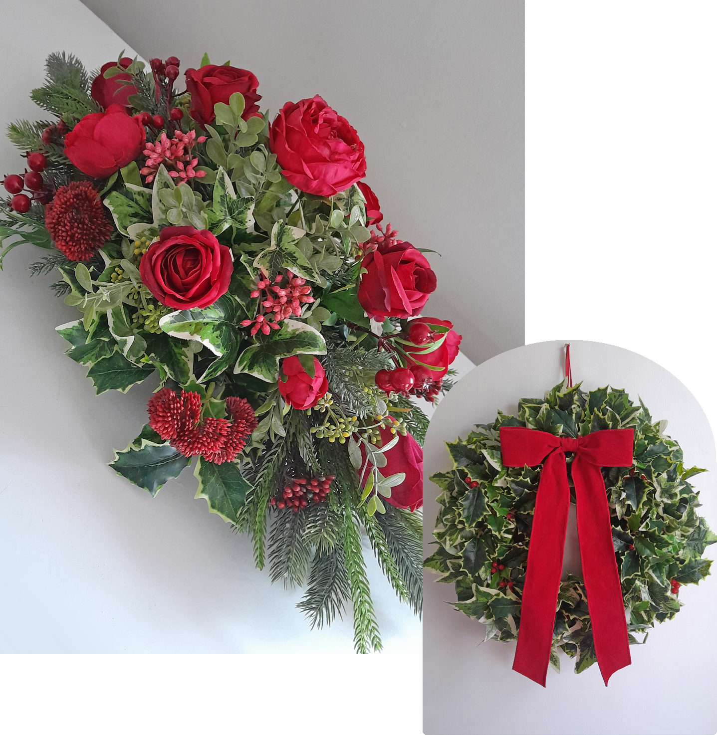 Orange and Royal Blue Flower Corsage