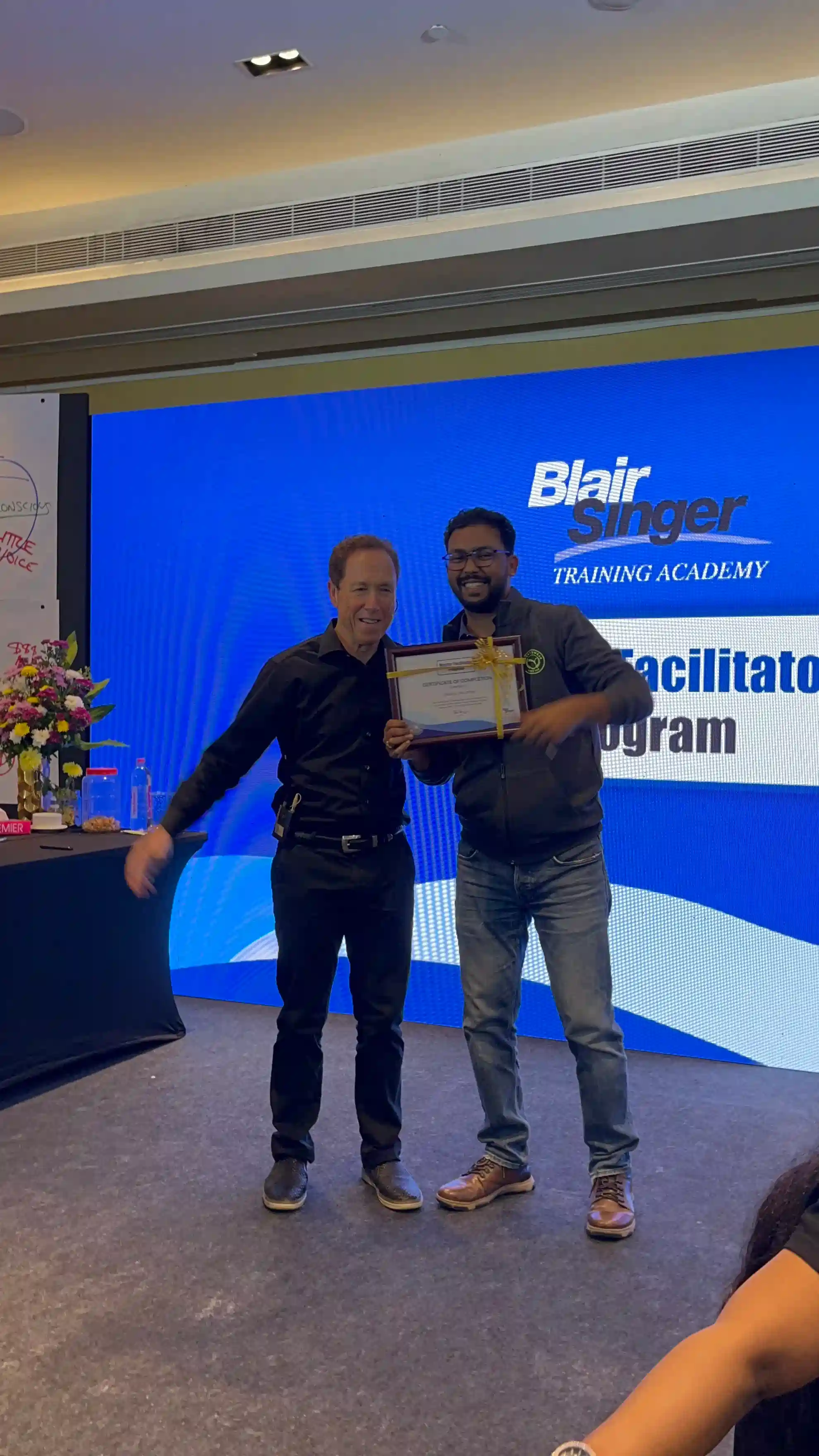 Award by Master Coach Blair Singer