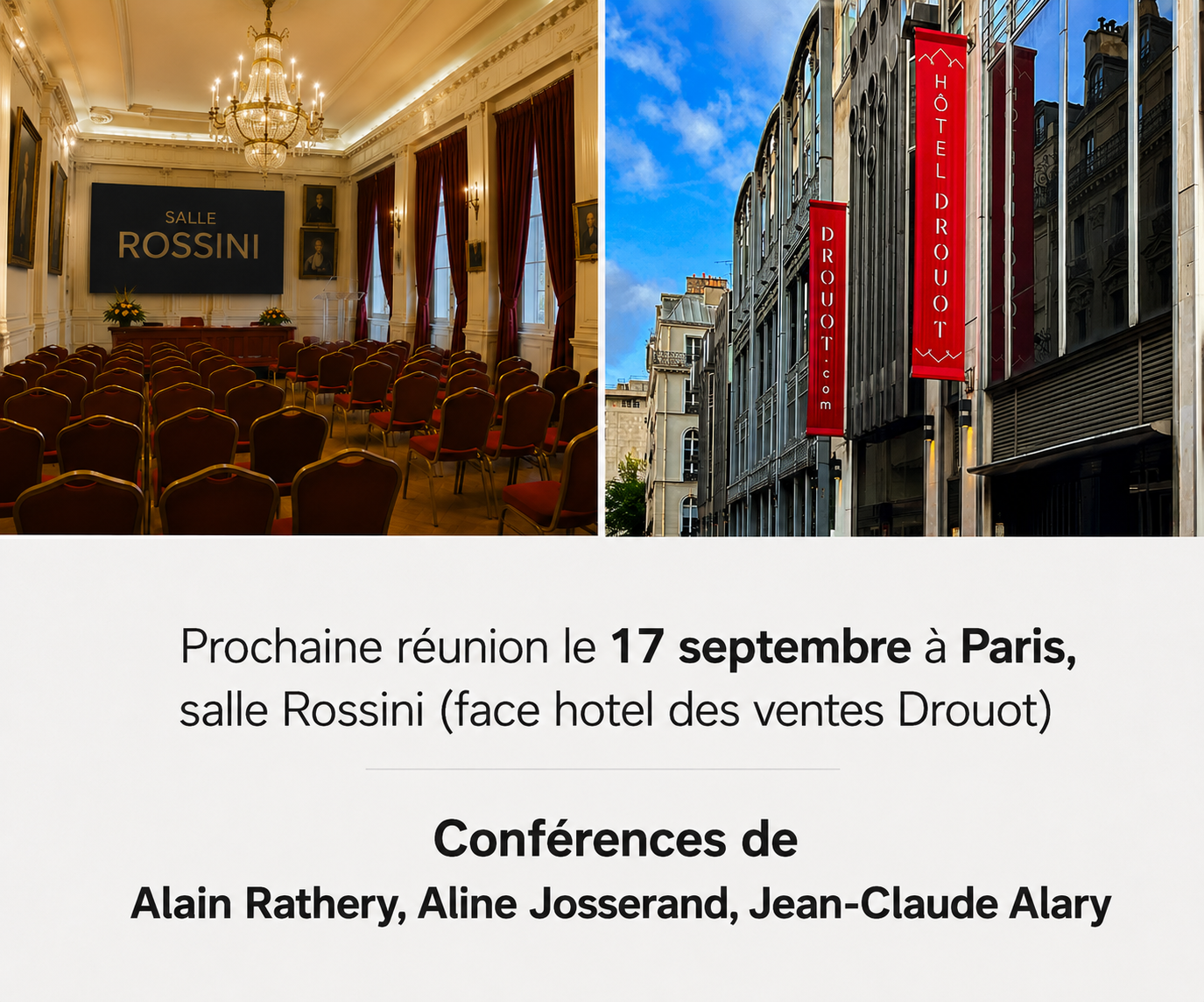 Prochaine conférence le 17 septembre