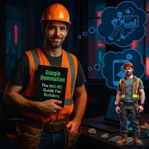`Icon showing builder answering questions with real project images for proof`