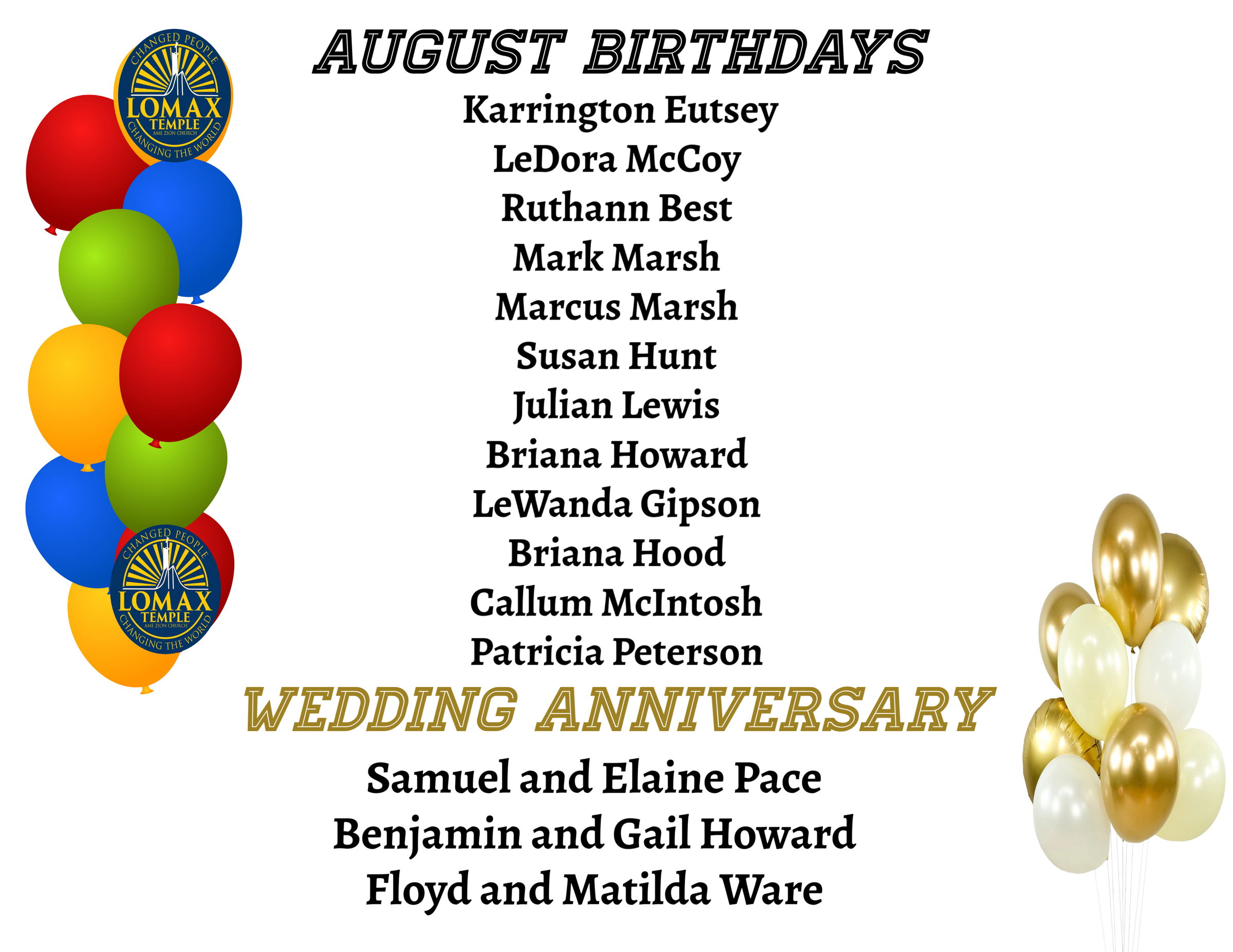 August Birthdays
