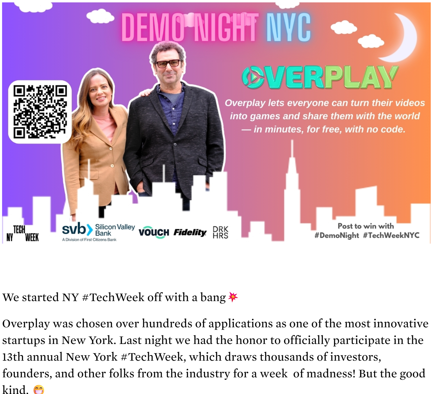 Overplay founders at NY Tech Week