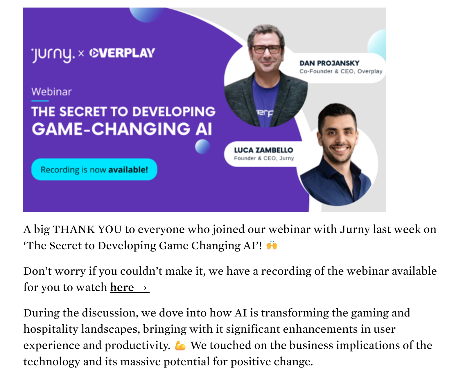 Overplay founder on Podcast