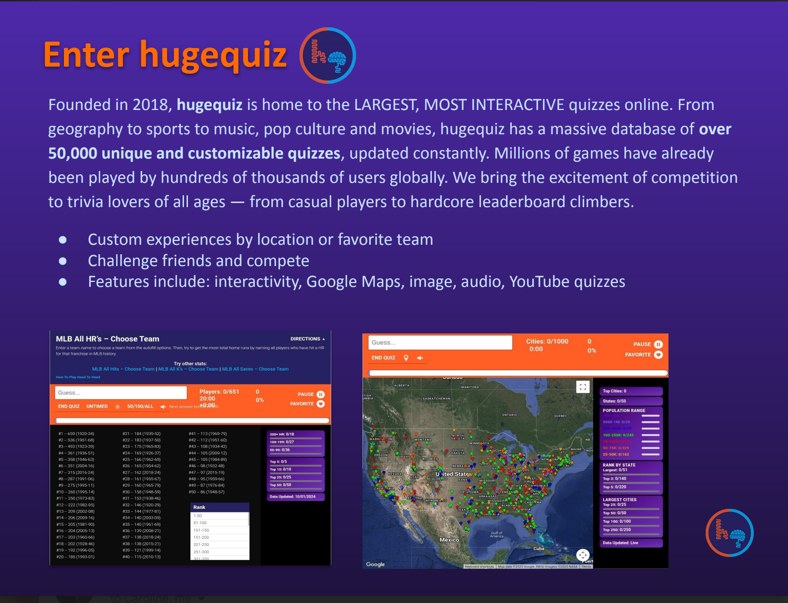 About hugequiz pitch slide