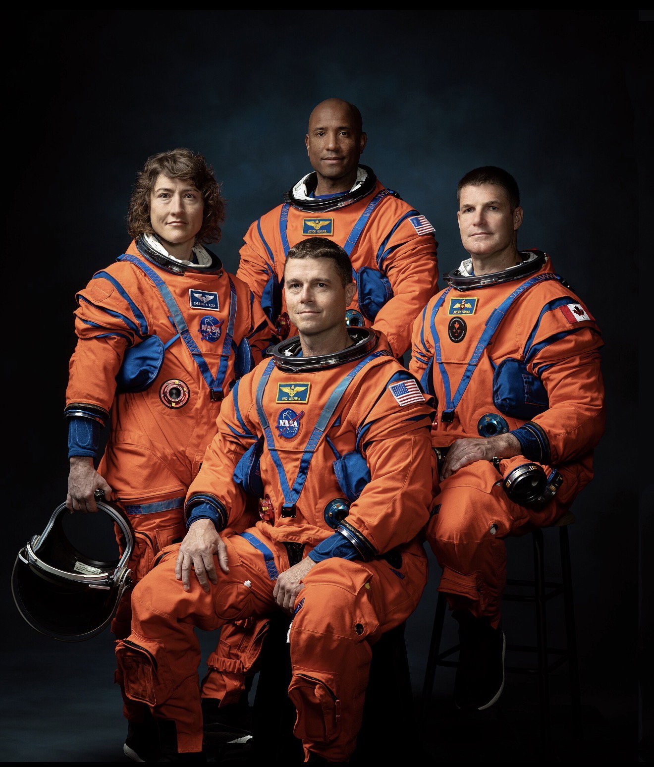 A tripulação da Artemis II marca a nova era das missões tripuladas à Lua. Fonte: NASA / Artemis II Crew