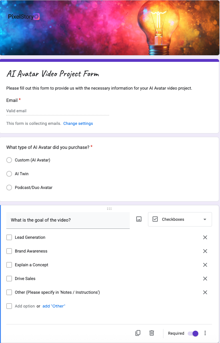 Creative Brief Form