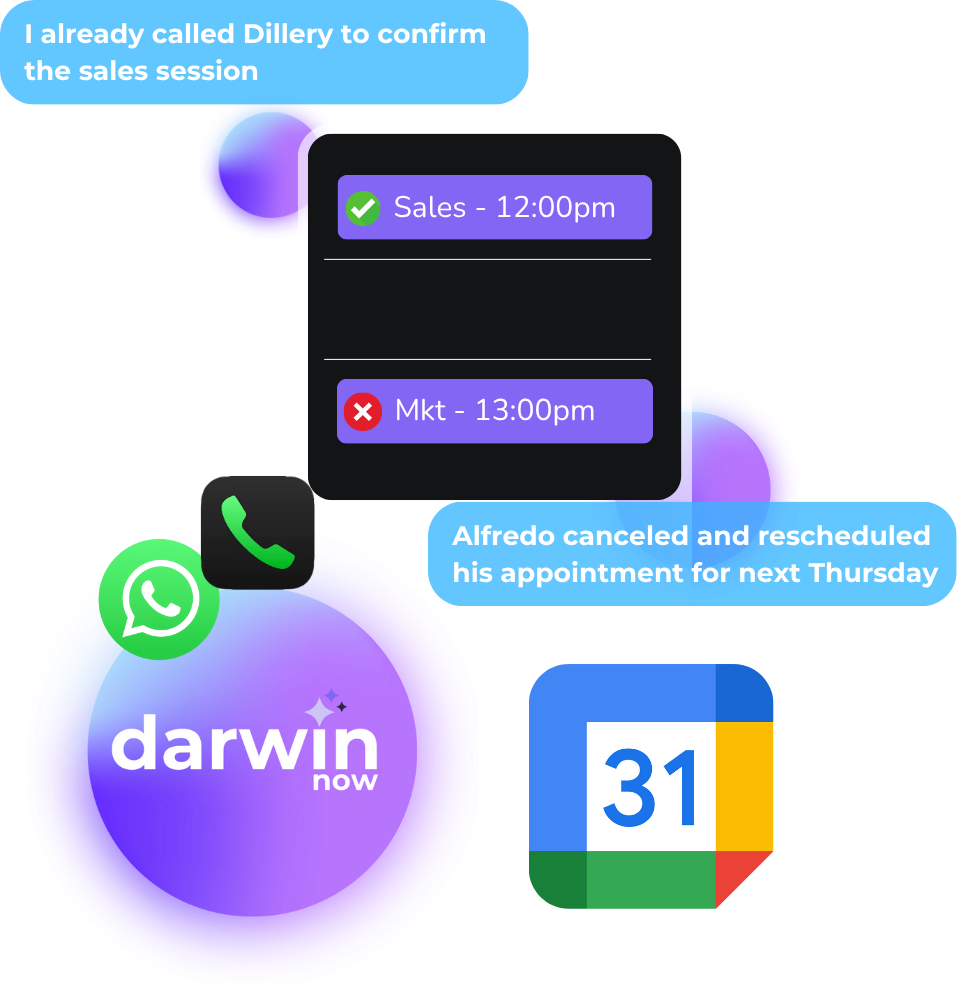 Best sheduling AI Agent use whatsapp and phone number