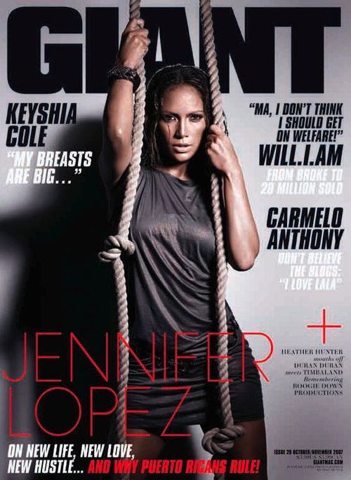 jennifer lopez on the cover of giant magazine