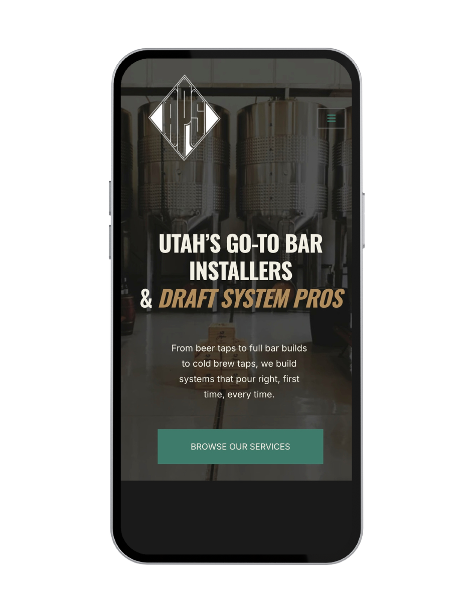 All Phase Service web Design project by Sidler Studios, displayed on mobile. A complete transformation focused on clarity, modern UX, and professional polish.