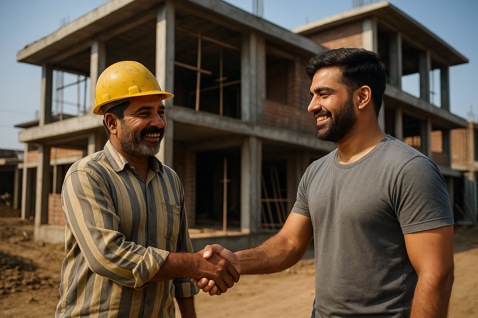alt="Happy client receiving service or property solution"