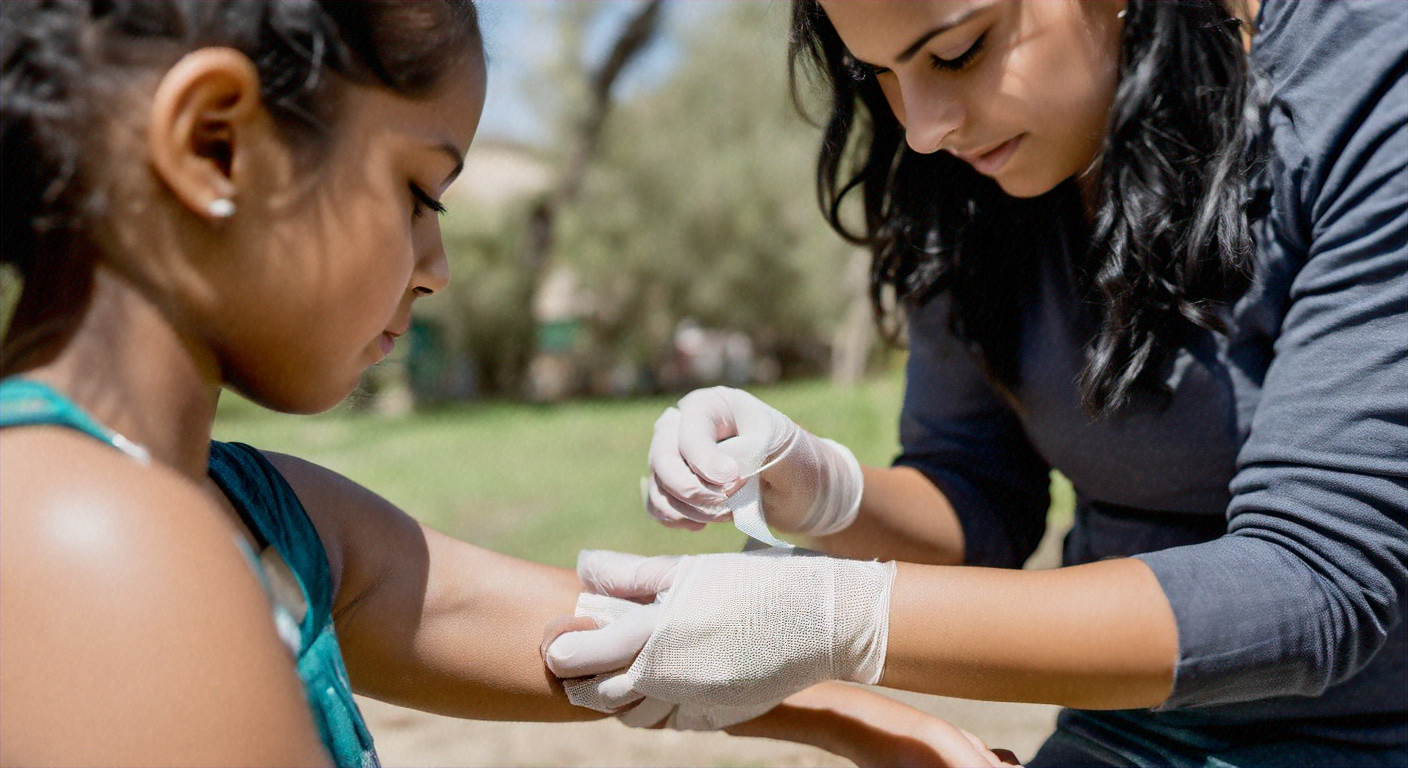 Be The Miracle volunteer providing medical care