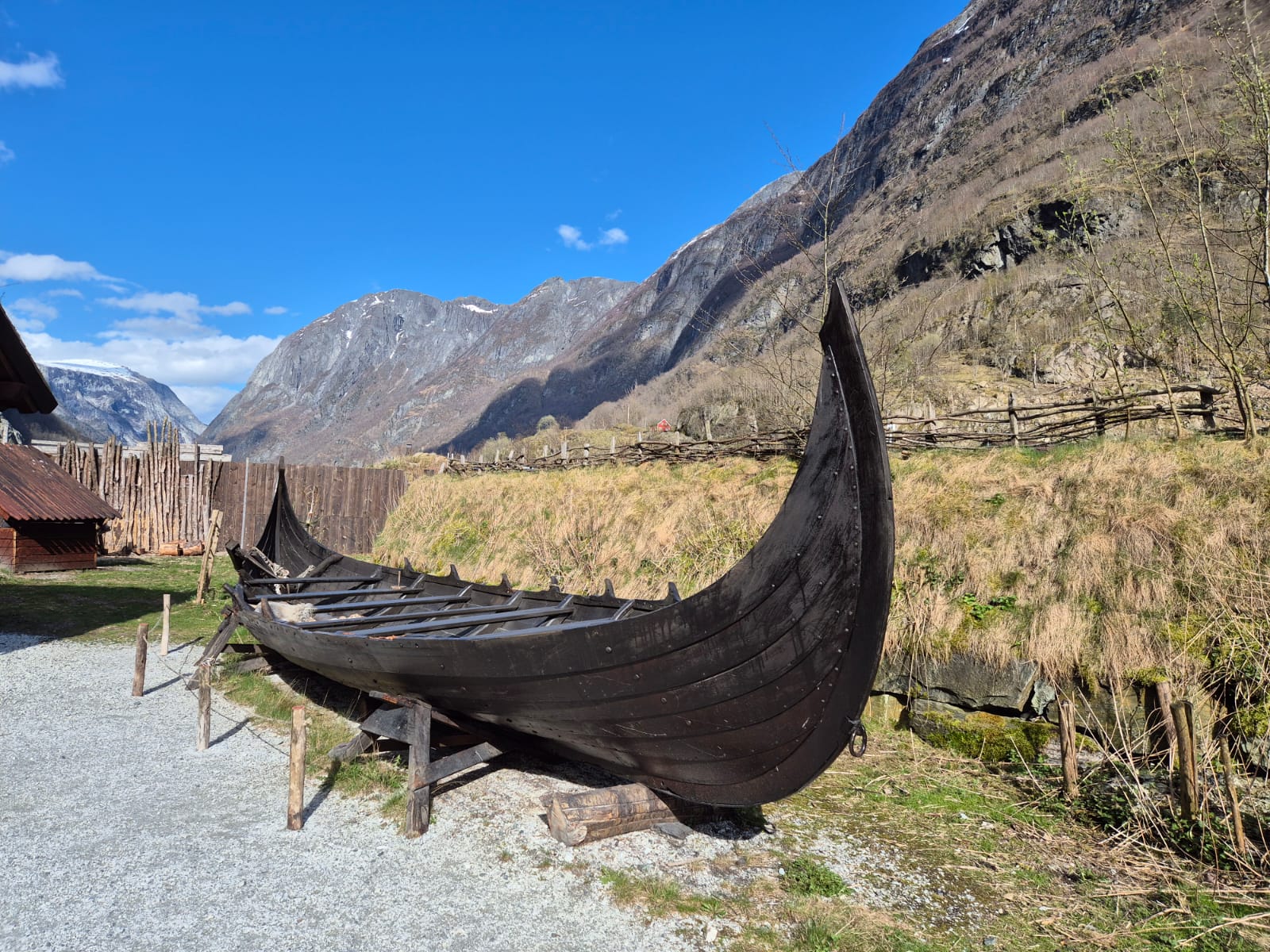 A classic Viking-style boat