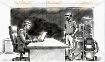Storyboard sketch, scene 3